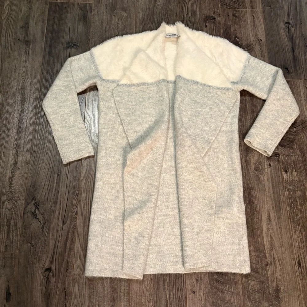 Joseph Ribkoff open front cardigan soft fuzzy warm - Picture 3 of 11
